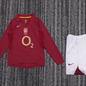 2005-2006 Arsenal Home Long Sleeve kids Retro Jersey