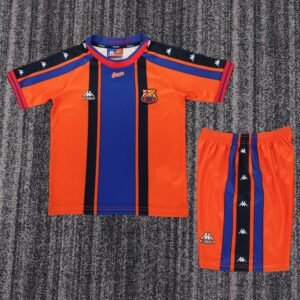 1997-1998 Barcelona Away Kids Retro Jersey