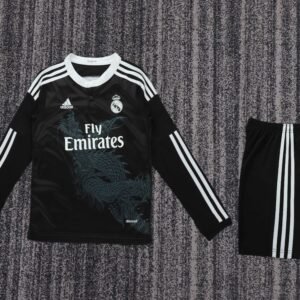 2014-2015 Real Madrid Long Sleeve Second Kids Retro Jersey
