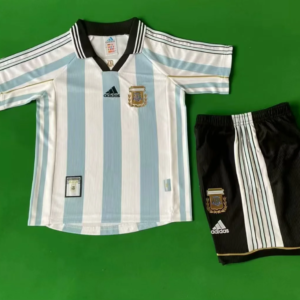 1998 Argentina Home Kids Retro Jersey