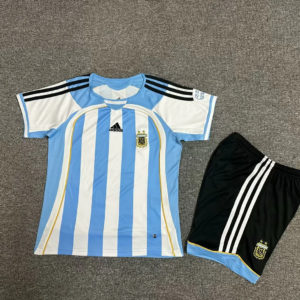 2006 Argentina Home Kids Retro Jersey