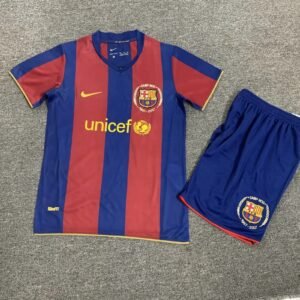 2007-2008 Barcelona Home Kids Retro Jersey