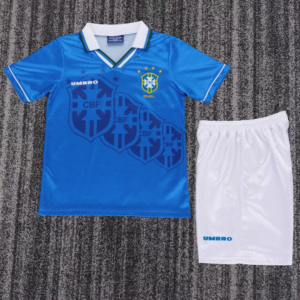 1996 Brazil Away Kids Retro Jersey