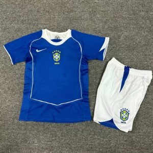 2004-2006 Brazil Away Kids Retro Jersey