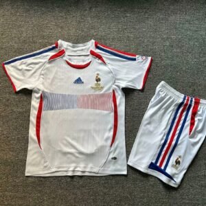 2006 France Away Kids Retro Jersey