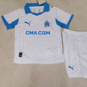 2025-2026 Marseille Home Kids Retro Jersey