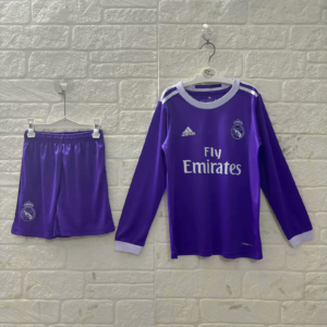 2016-2017 Real Madrid Long Sleeve Away Kids Retro Jersey