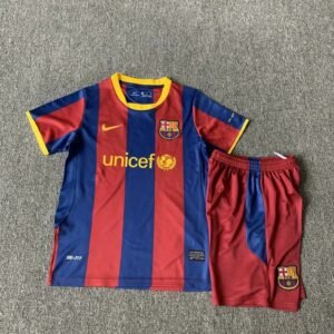 2010-2011 Barcelona Home Kids Retro Jersey