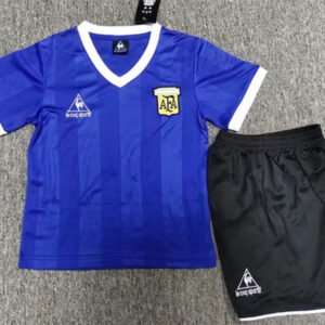 1986 Argentina Away Kids Retro Jersey