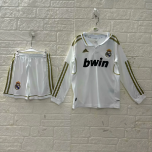 2011-2012 Real Madrid Long Sleeve Home Kids Retro Jersey