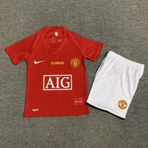 2007-2008 Manchester United Home Kids Retro Jersey