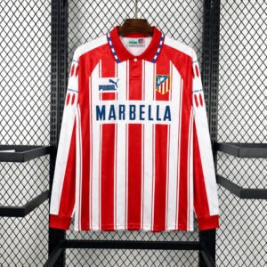 1994-1995 Atletico Madrid Long Sleeve Retro Home Jersey