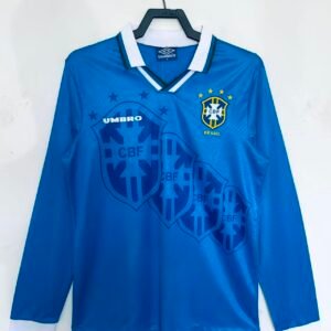 1996 Brazil Long Sleeve Away Retro Jersey
