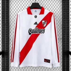 1998-1999 River Plate Long Sleeve Retro Home Jersey